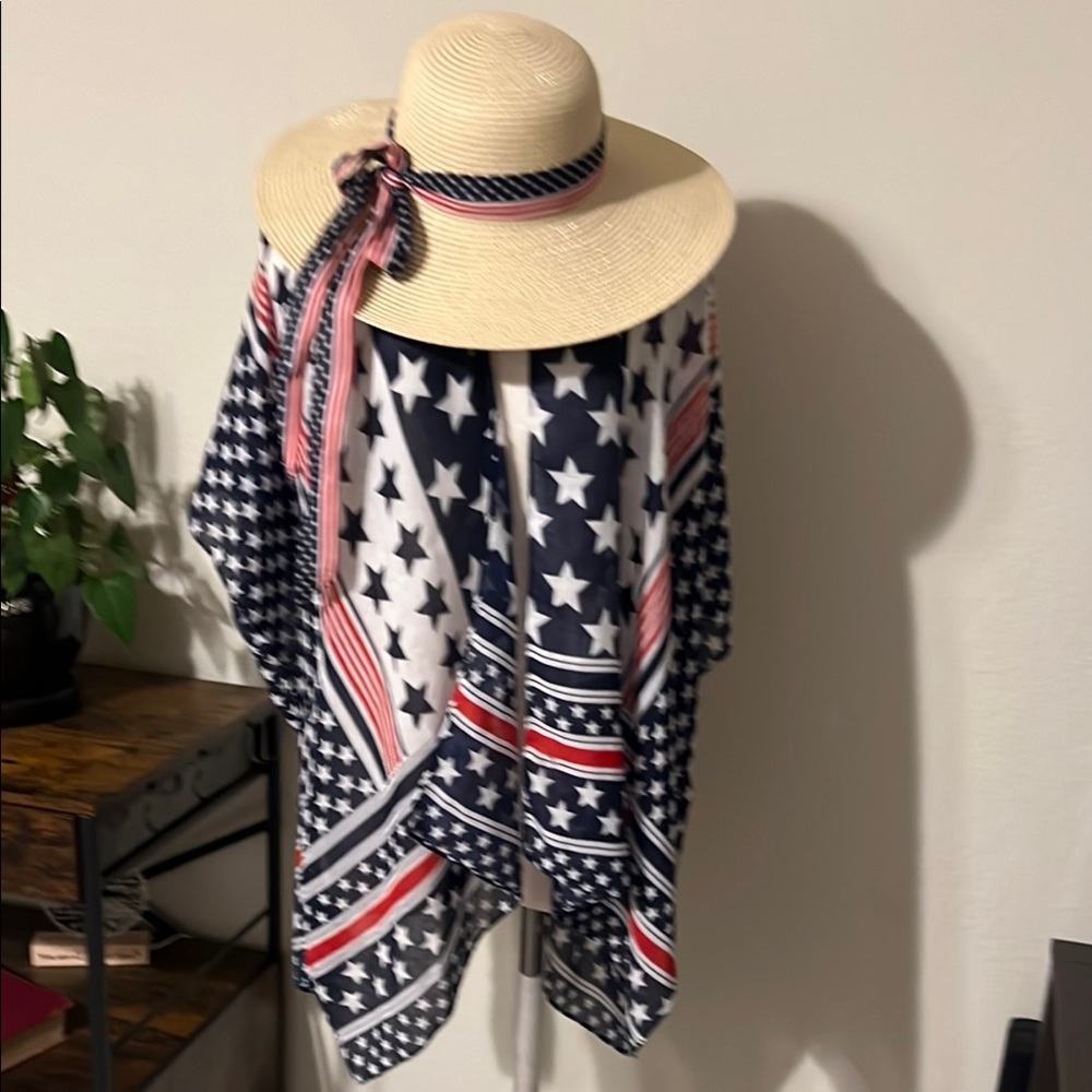 Stylish Star-Patterned Cape and Hat Set